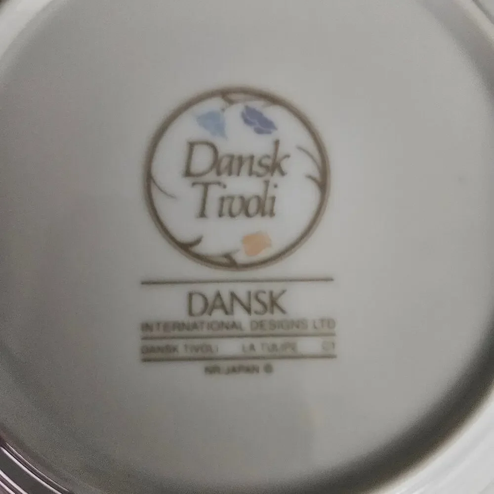 Dansk Tivoli La Tulipe Salad Plates Set of 2 Japan Floral Stoneware
